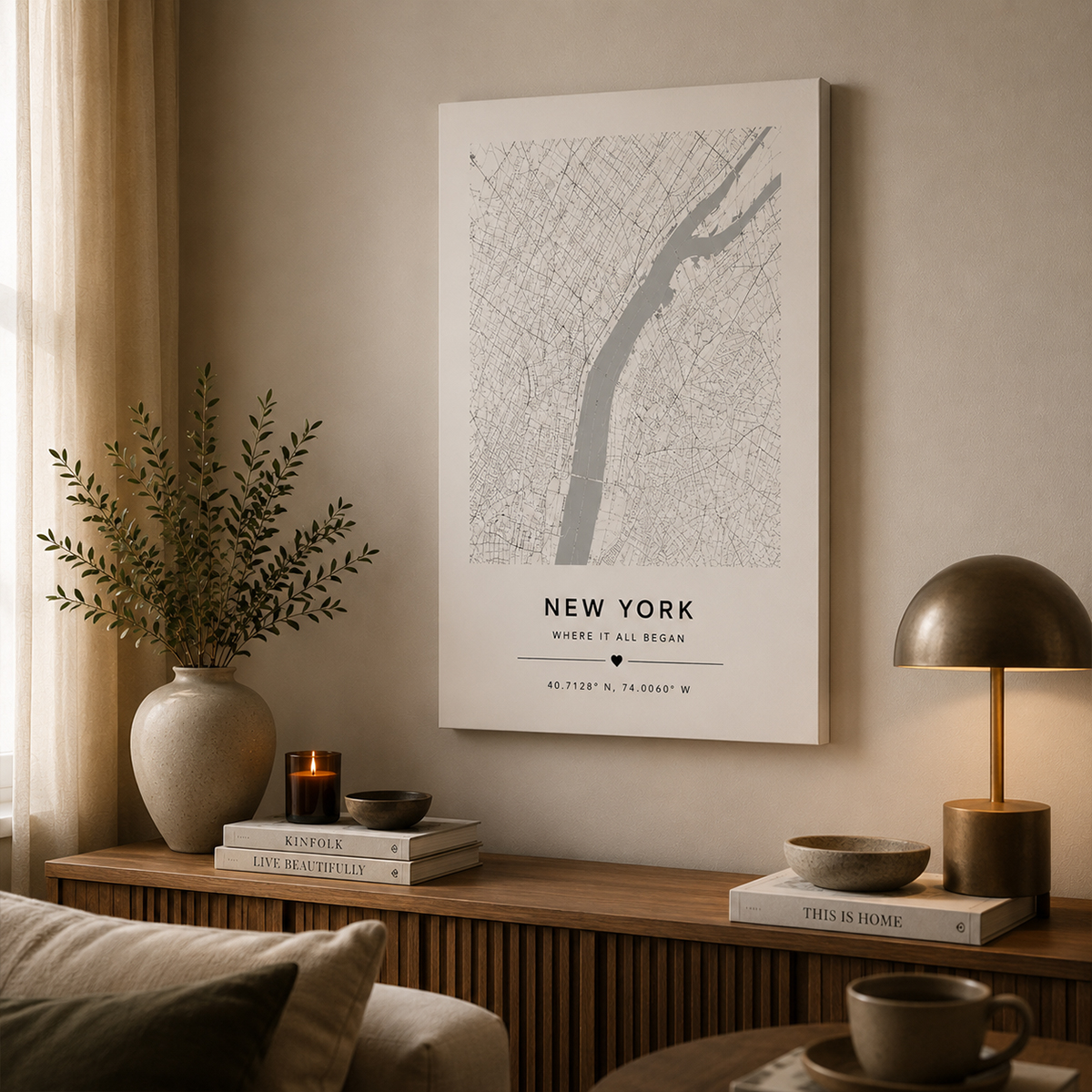 Luxury city map print